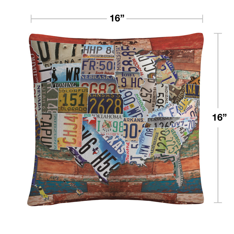 Coussin décoratif 16 x 16 po