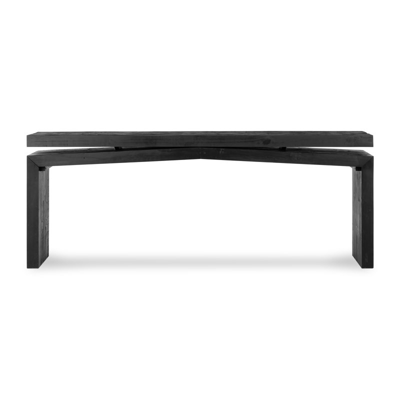 Matthes Solid Wood Console Table, Aged Black Pine, 30.75" H x 78.75" W x 15" D