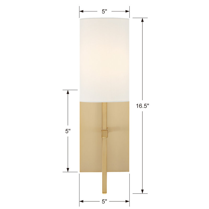 Veronica 1 - Light Wallchiere, Aged Brass