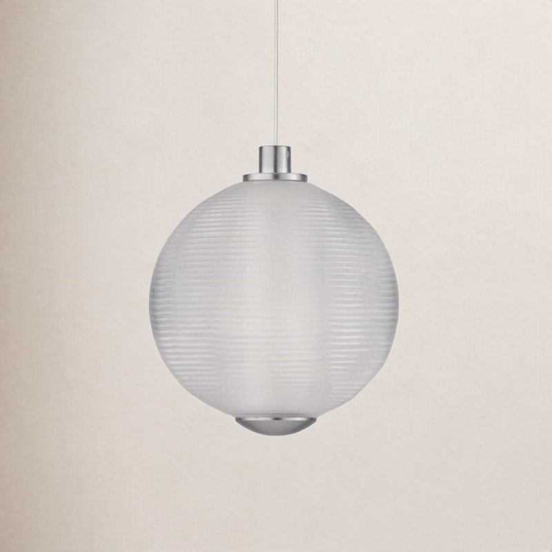 Luminaire suspendu simple à 1 lumière Alicano, Chrome poli