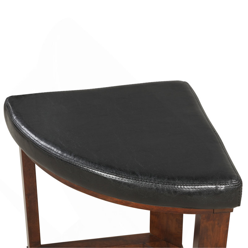 Table basse cylindrique en bois massif avec plateau en verre et 4 tabourets