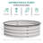 3PCS 2x1ft Round Galvanized Raised Garden Bed, Rust-Resistant Metal Planter with Rubber Edging, Open Bottom, White