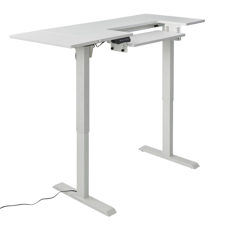 Leeannah 137cm x 60cm Sewing Table with Sewing Machine Platform