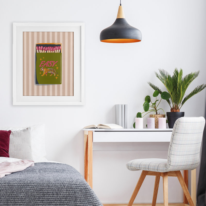 «Easy Tiger Retro Matches», reproduction encadrée sous verre, design par Elyse Anastacia, H 21 po x l 17 po