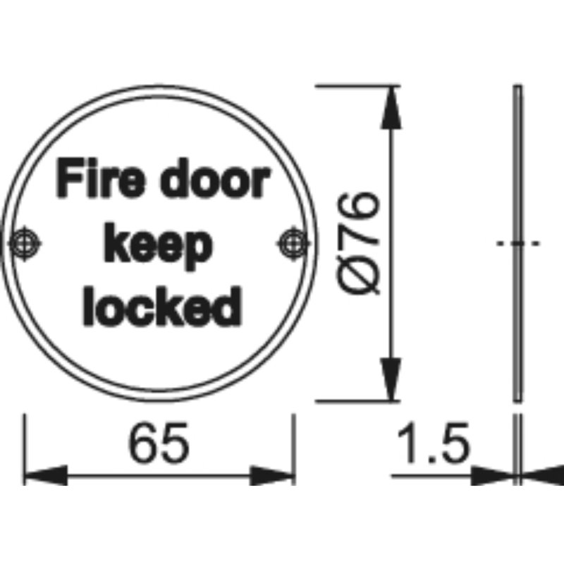 Amarily "Fire Door Keep Locked" Sign