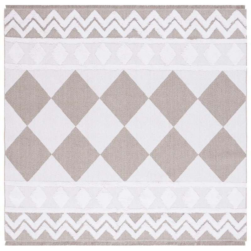 Clian Performance Geometric Rug, Square 6'4"