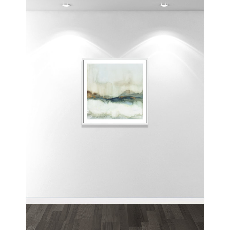 «Land Reflection», reproduction de la collection Square par Allison Pearce, H 32 po x l 32 po, Blanc