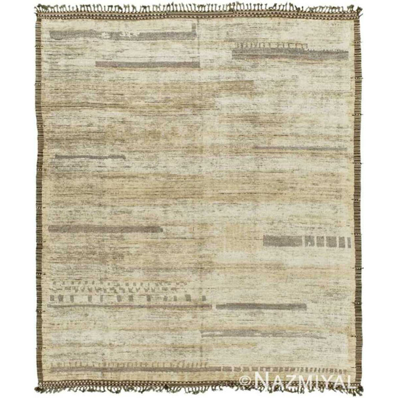 Earth Tone Modern Distressed Rug