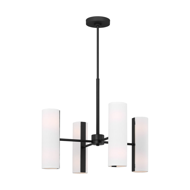 Capalino 8-Light Chandelier, 19.625" H x 24" W x 24" D, Midnight Black