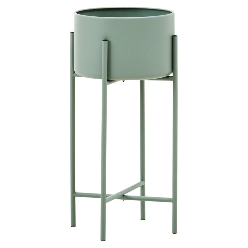 Maleiyah Metal Cachepot, Green, 55 x 28 x 28