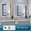 Miroir de salle de bain à DEL avec rétroéclairage lumineux, désembuage 5 minutes, miroir de meuble-lavabo mural pleine HD réfléchi, 3 couleurs à intensité variable, CRI90 +, fonction mémoire, anti-buée-117800986