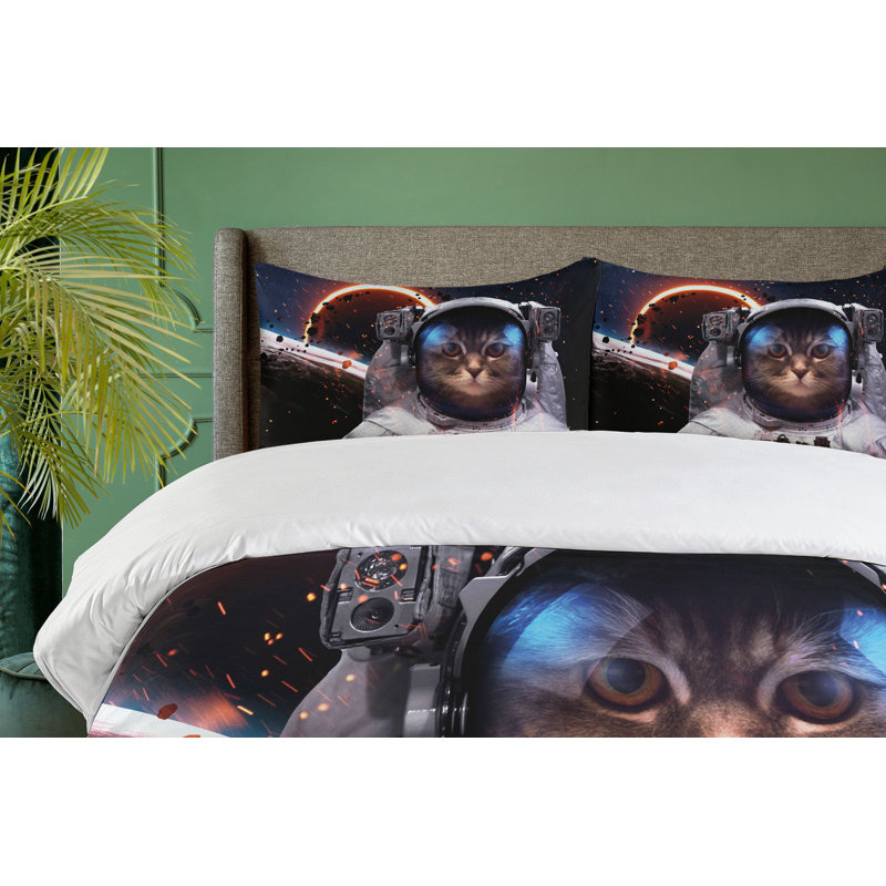 Ensemble de housse de couette Cat Cosmonaut, Très grand