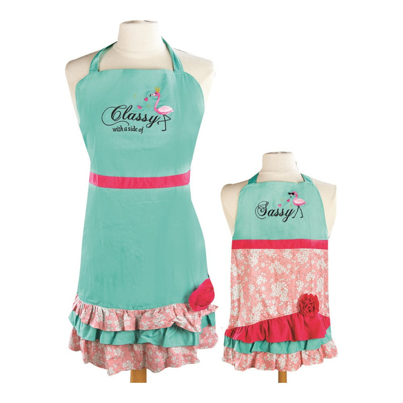  Ensemble de tablier de cuisine en coton assorti Mommy and Me