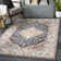 Tapis oriental ivoire tissé au métier mécanique Flatiron