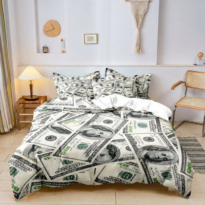 Ensemble de housse de couette en microfibre à imprimé numérique Orylavena