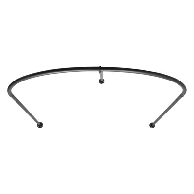 Privacy Partition Curtain Rod, U-Shaped Room Divider Rod With Ceiling Support (Without Curtain)