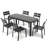 Cadeidra 6 - Person Aluminum Rectangular Extendable Outdoor Dining Set with Stacking Chairs (Set of 7)