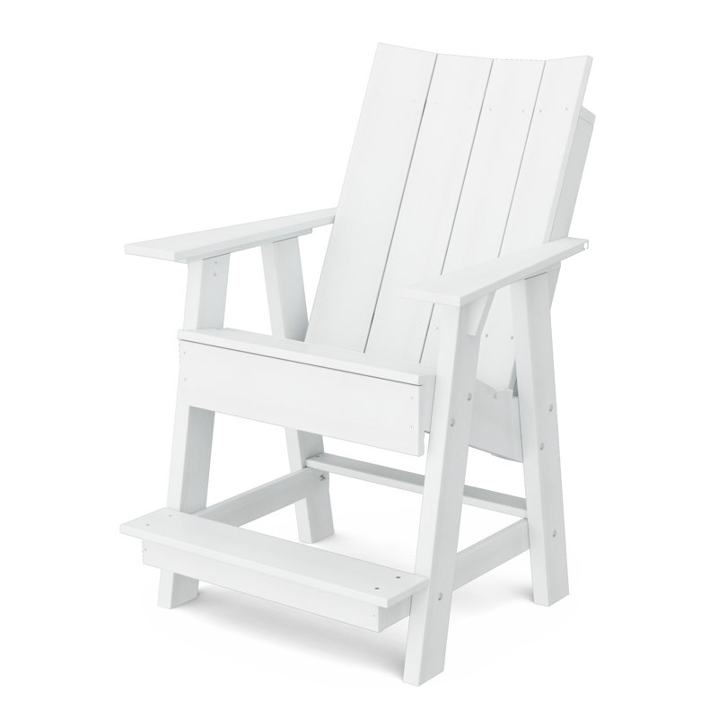 Chaise haute Adirondack contemporaine, Blanc