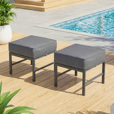Repose-pieds d'extérieur avec coussin Arusha