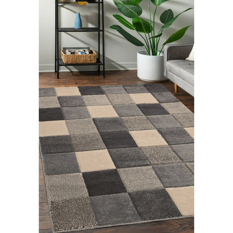 NEWPORT BLOCKS BLUE , Rectangle 200 x 290cm