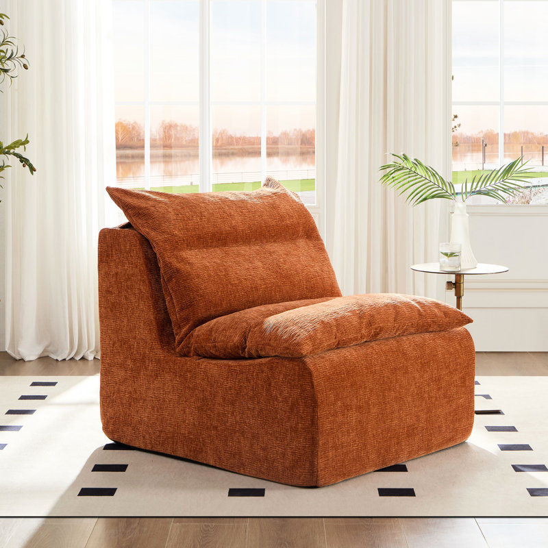 Fauteuil à oreilles Modern, Orange