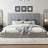 Silvester Modern Upholstered Platform Storage Bed with Wooden Slats, no box spring needed-1316038117-1316038121
