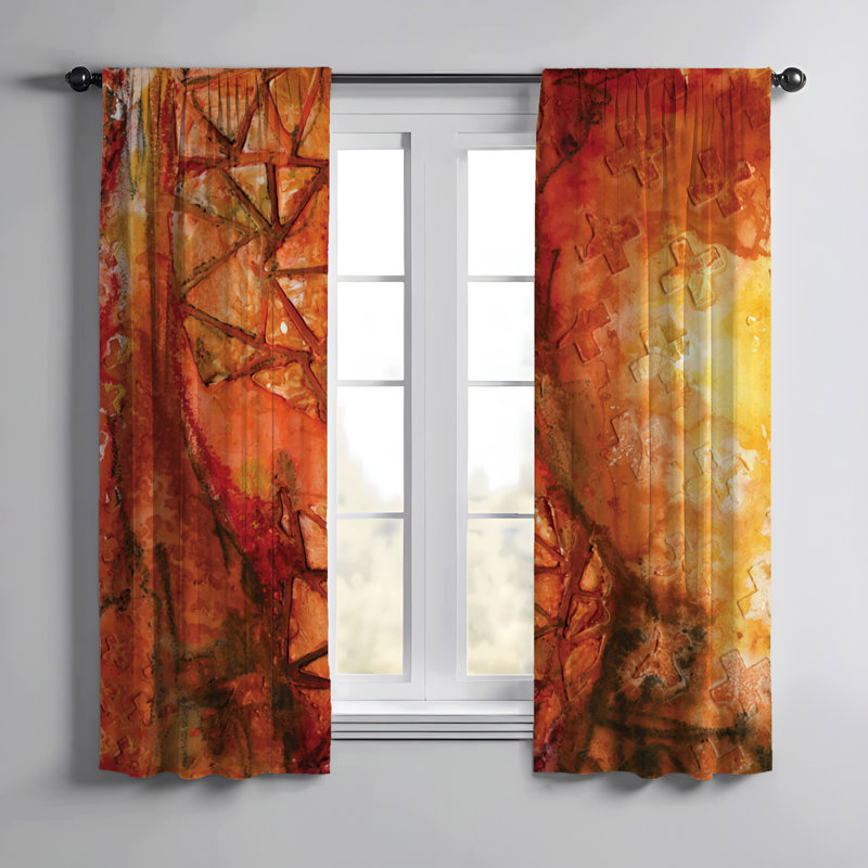 Paire de rideaux semi-transparents Saidie, L 40 po x H 52 po