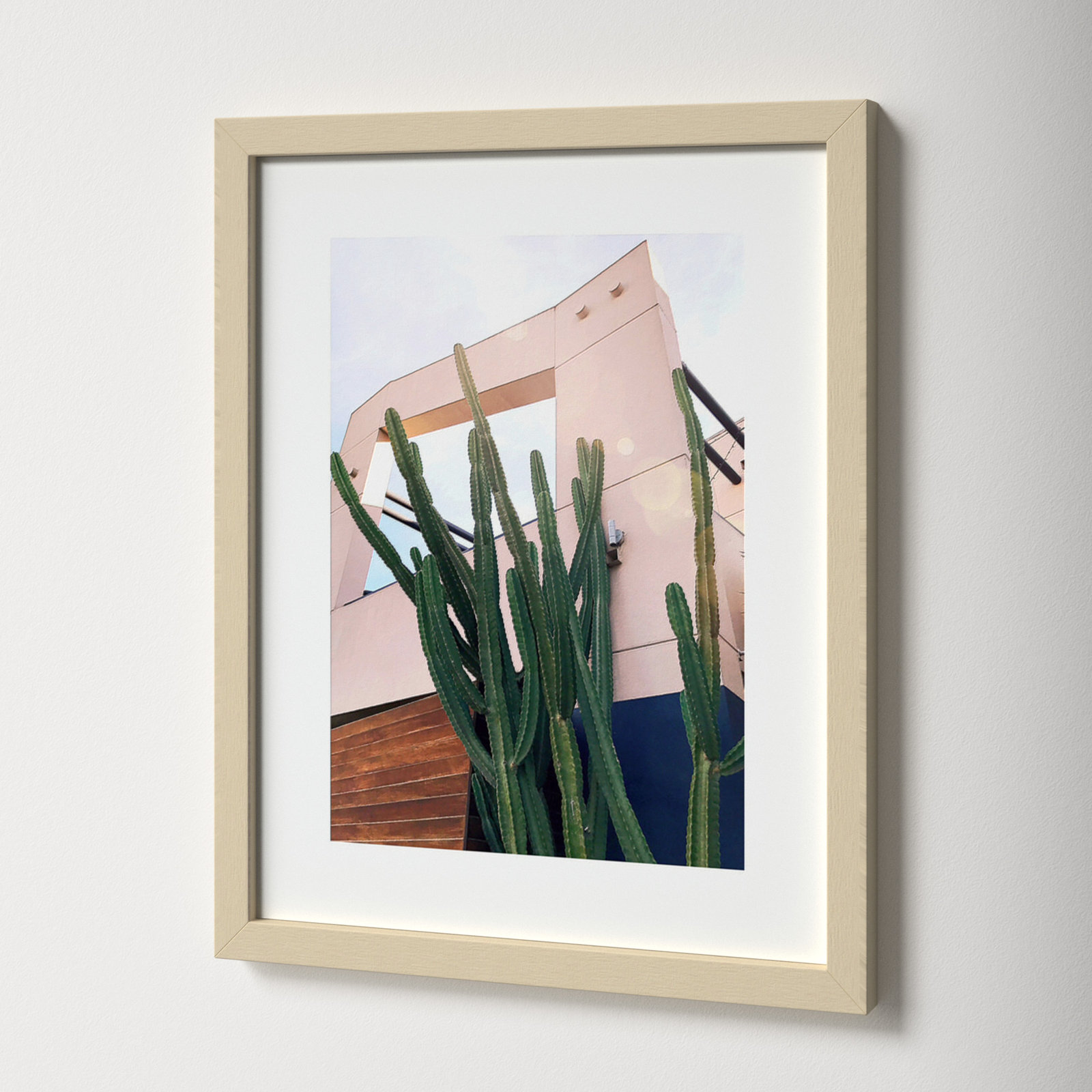 Abbot Kinney Blvd by Rachel Dowd, Natural Framed, 25.38" H x 20.38" W x 0.875" D
