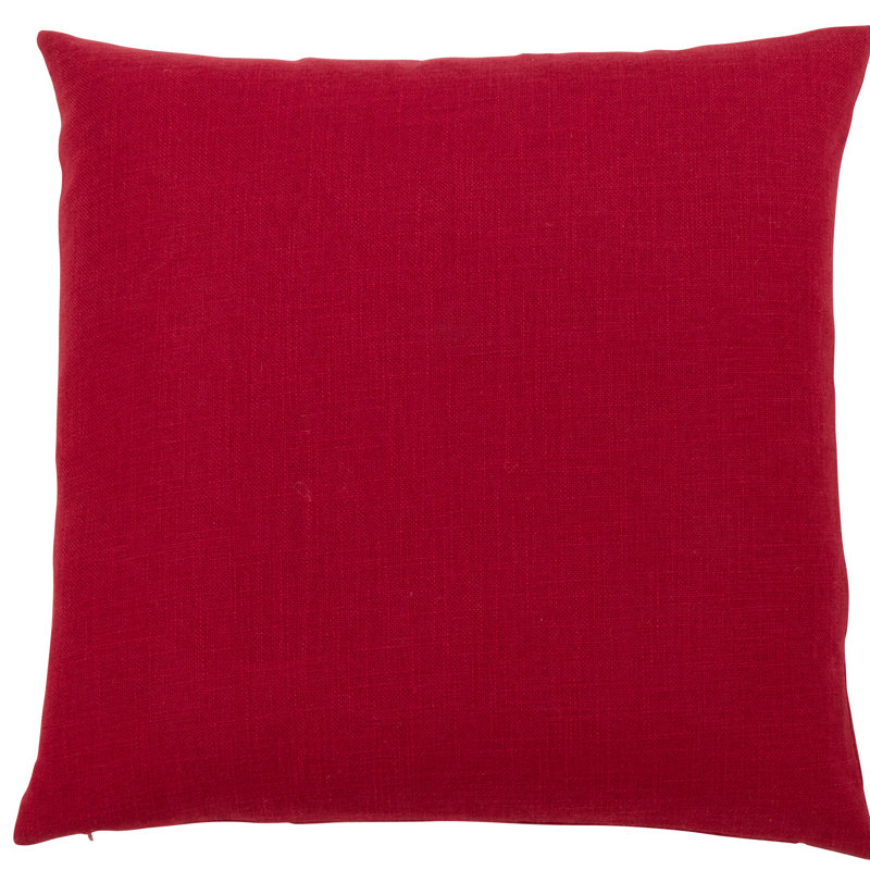 Red 18 x 18 in. LED Christmas Tree Pillow with Poly Fill