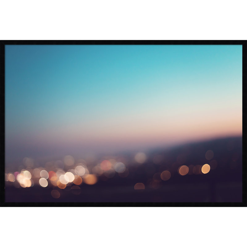 LA LA Sunset par Caroline Mint - Photographie de cadre photo, H 29 po x l 43 po, Noir