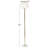 Metal White Floor Lamp with Round Ribbed Shade