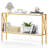 Narrow Console Table 2-tier Entryway Table With Storage 2 Support Bars Sofa Table White