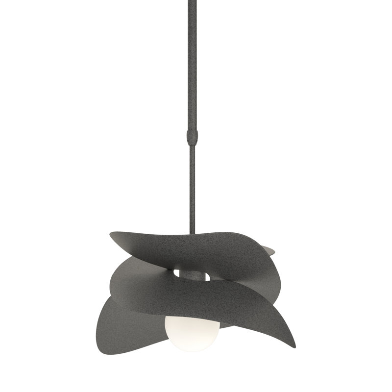 Hibiscus 1 - Bulb 12.9" H Outdoor Pendant, Coastal Burnished Steel, Multiple: 15.5" - 45.5"