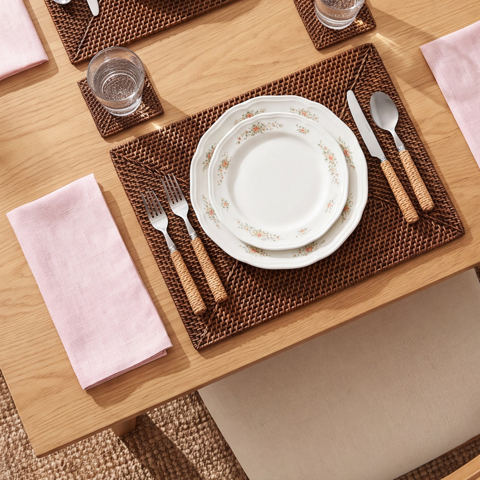 100% Linen Napkin, Pink