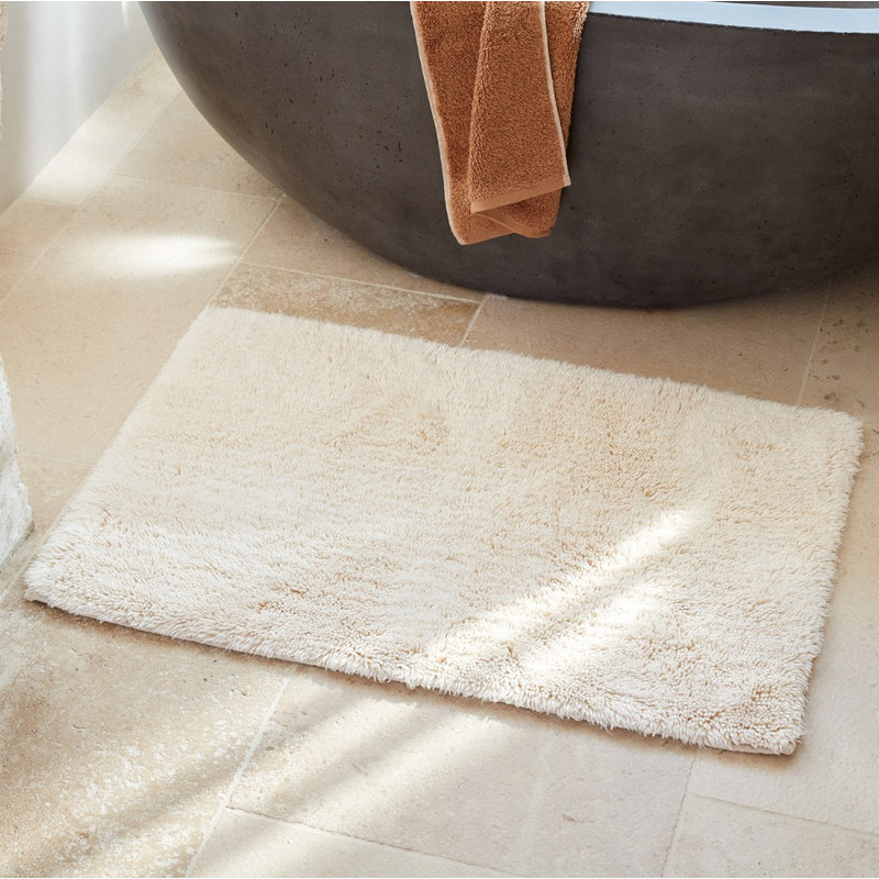 Shag Organic Bath Rug, Undyed, 36" L x 24" W