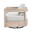 Fauteuil club pivotant en bois Telluride