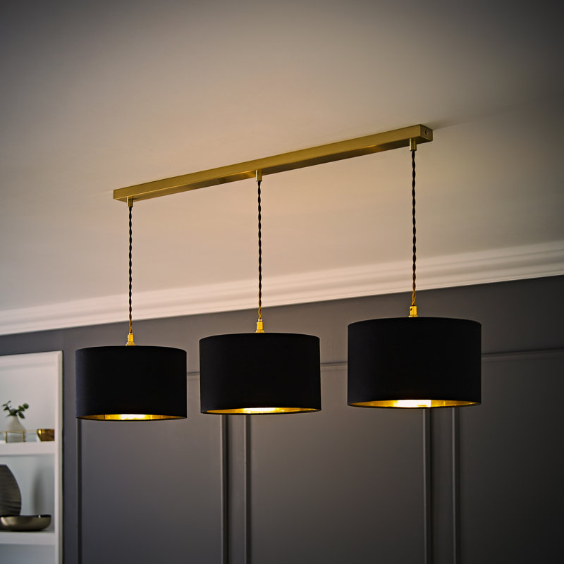 Albeiro 3 - Light Pendant, Brushed Gold, Black