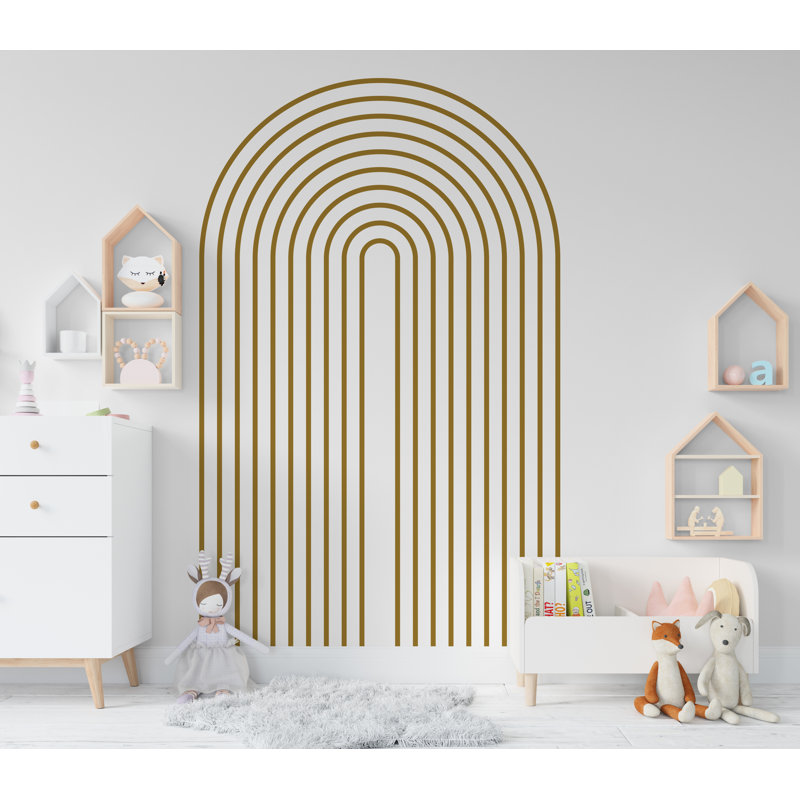 Adhésif décoratif Boho arc-en-ciel Boho, H 28 po x l 18 po, Rouge