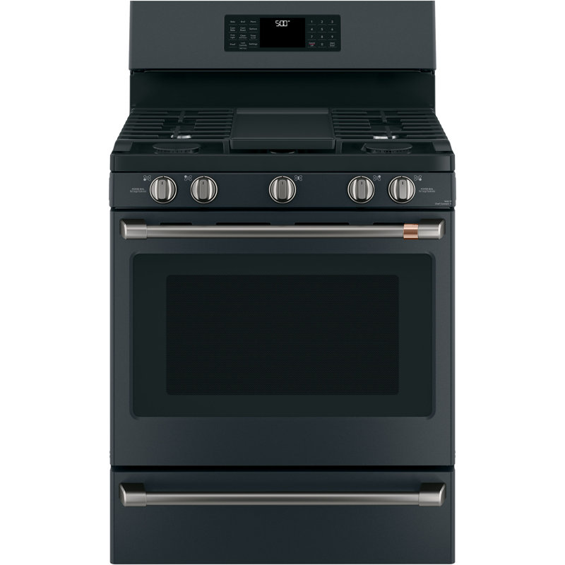Freestanding Gas Range Handle Kit, Brushed Black
