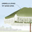 Parasol de plage 6 "avec manivelle Luceille-1433694857