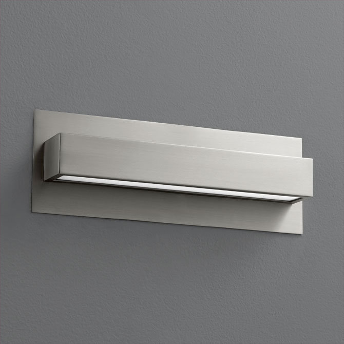 Plafonnier encastré 1 lumière Courtney, Nickel satiné