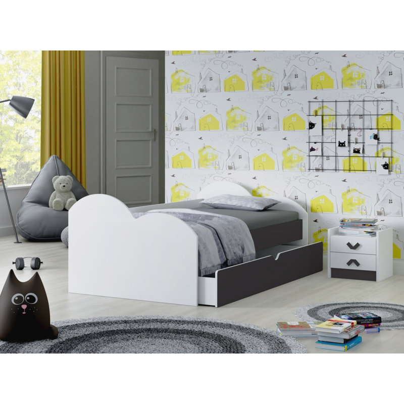 Geary European Toddler (80 X 160cm) Cabin Bed with Storage Included, Graphite