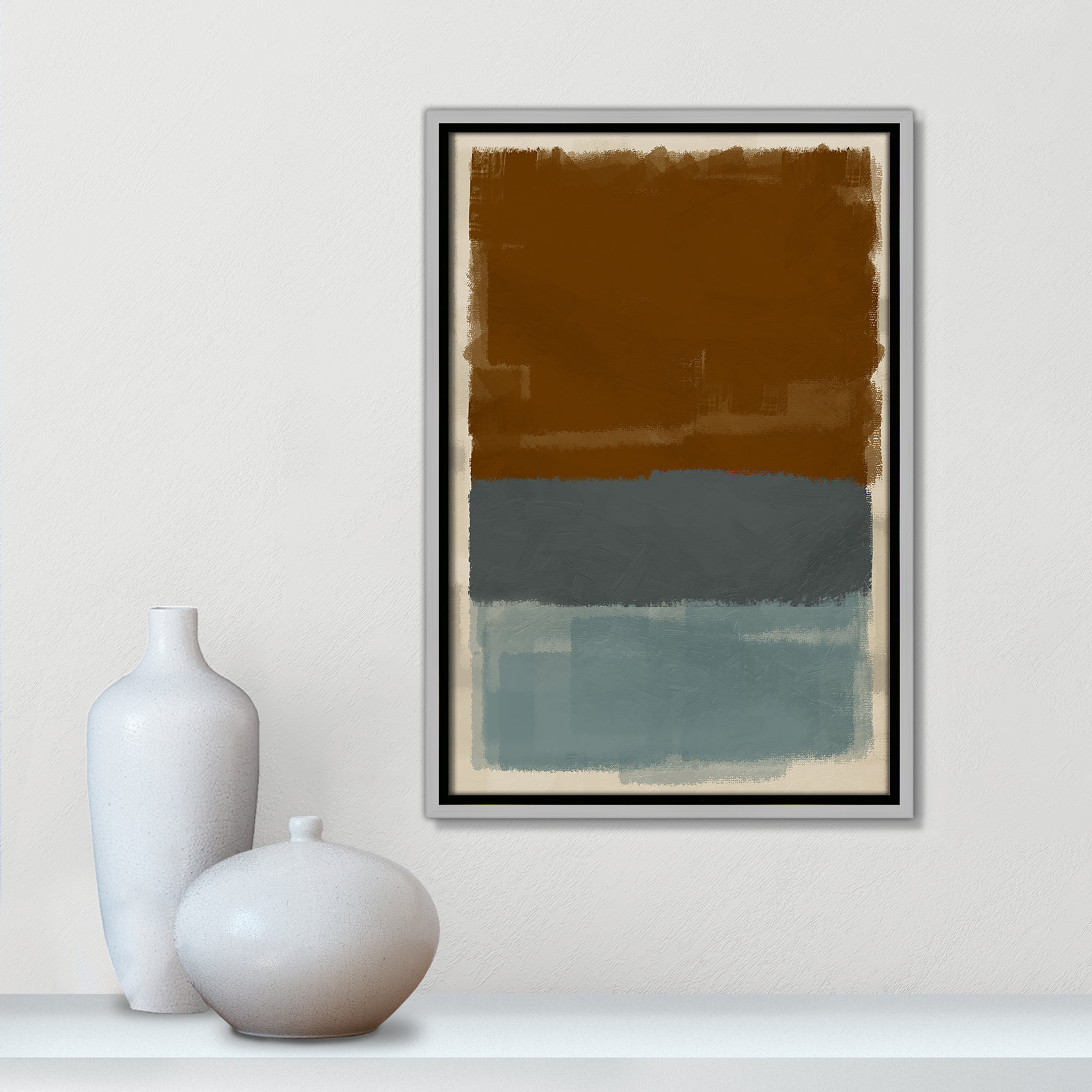Turbulent Honesty Print by Marcus Prime, 13.5'' W x 19.5'' H, Silver Floater