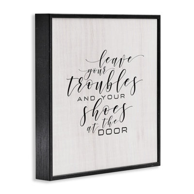 Leave Your Troubles and Shoes at the Door by Tammy Apple - Textual Art Print