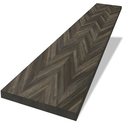 Gladys Premium Chevron Butcher Block Countertop for DIY Kitchen Top, Dining Table Top, Desk Top, 100% Solid Wood, 1.5in Thick