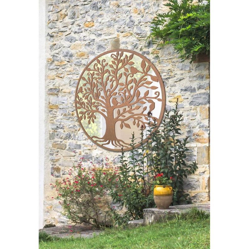 Eilert Wood Flat Wall Mirror