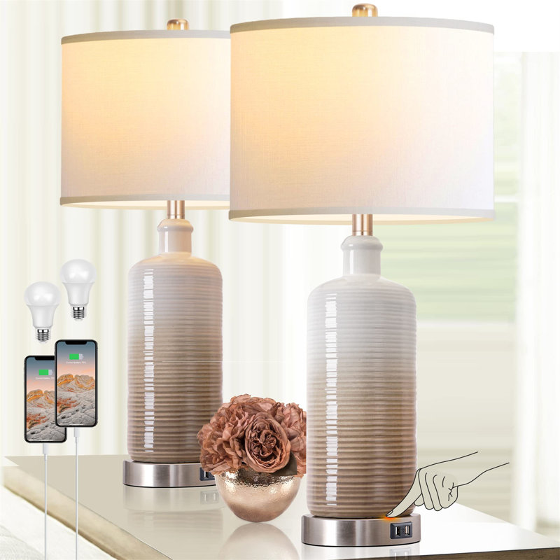 Ceramic USB Table Lamp