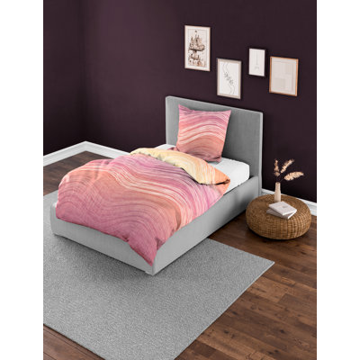 Bierbaum Sateen Abstract Duvet Cover Set with Pillow Shams and Pillowcases