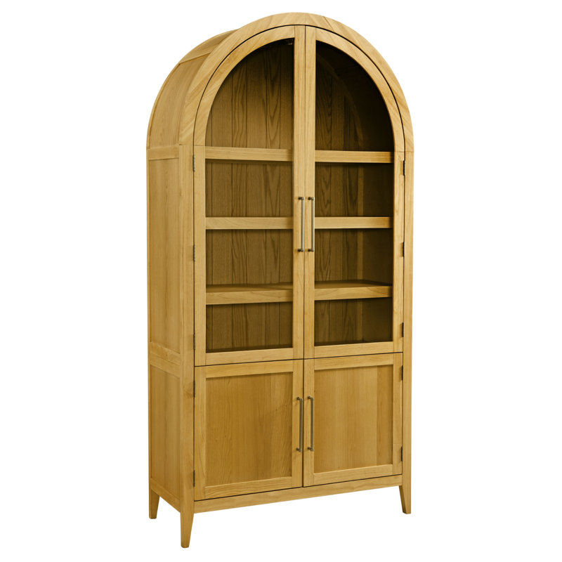 Bibliothèque en bois massif Camden, Brun