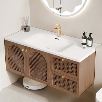 Armoire de salle de bain simple de style japonais